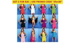 2 for $20! Bikini Wrap Dress - Assorted Colors