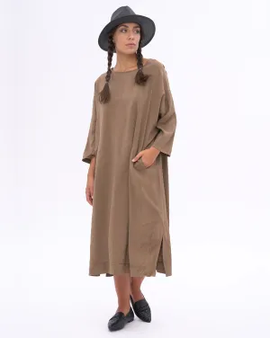 3/4 Sleeve Boat Neck T-Shirt Dress