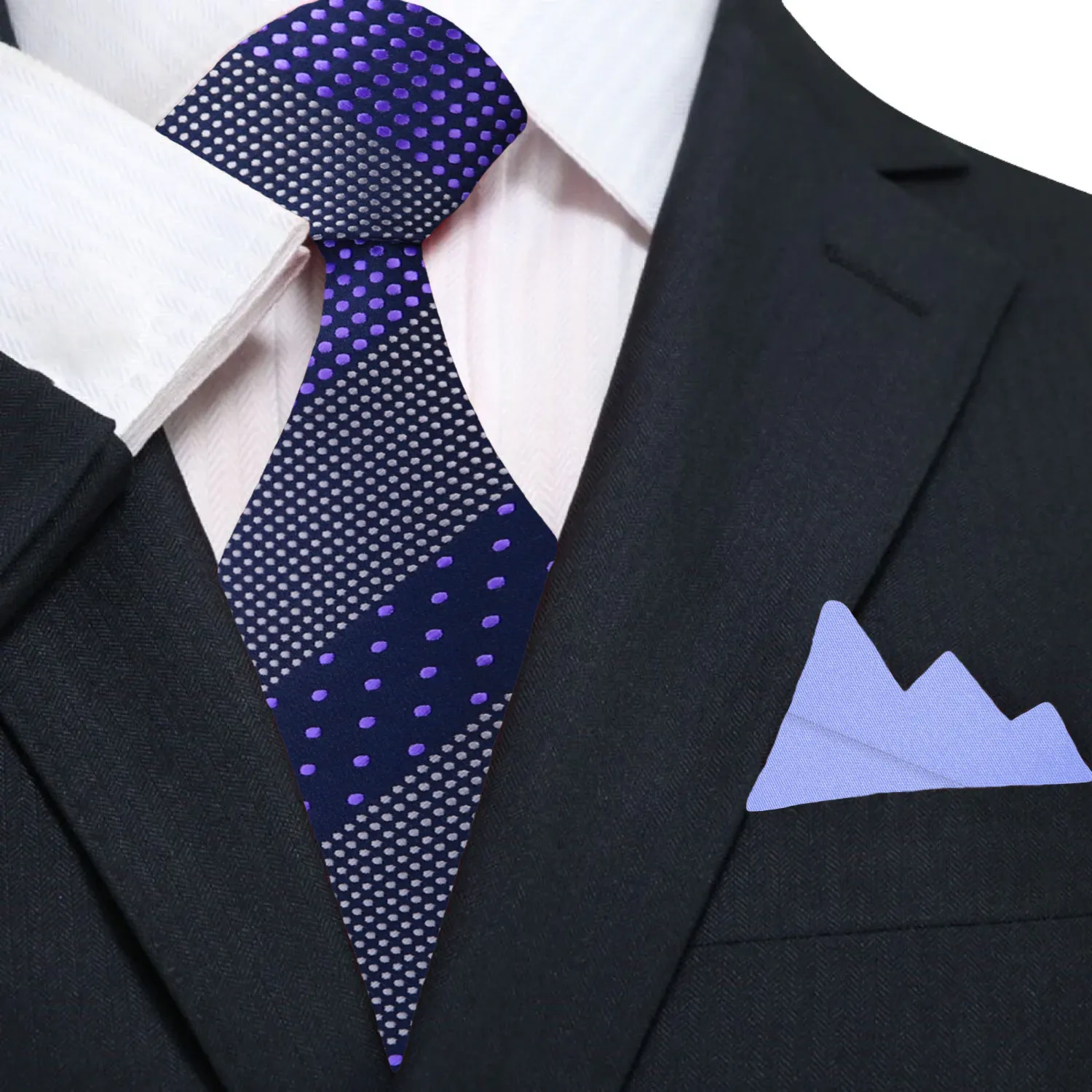 Accolades Purple Polka Necktie