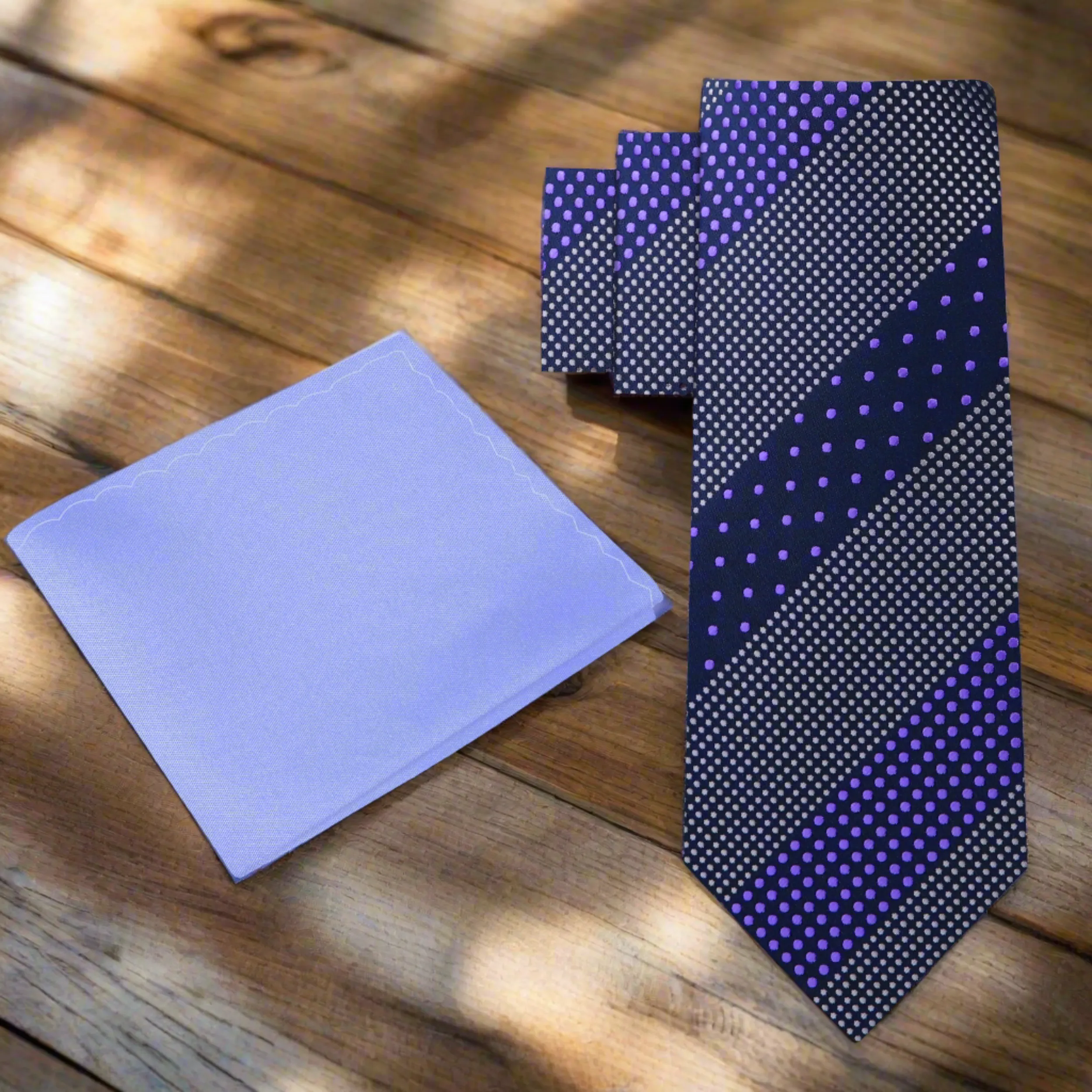 Accolades Purple Polka Necktie