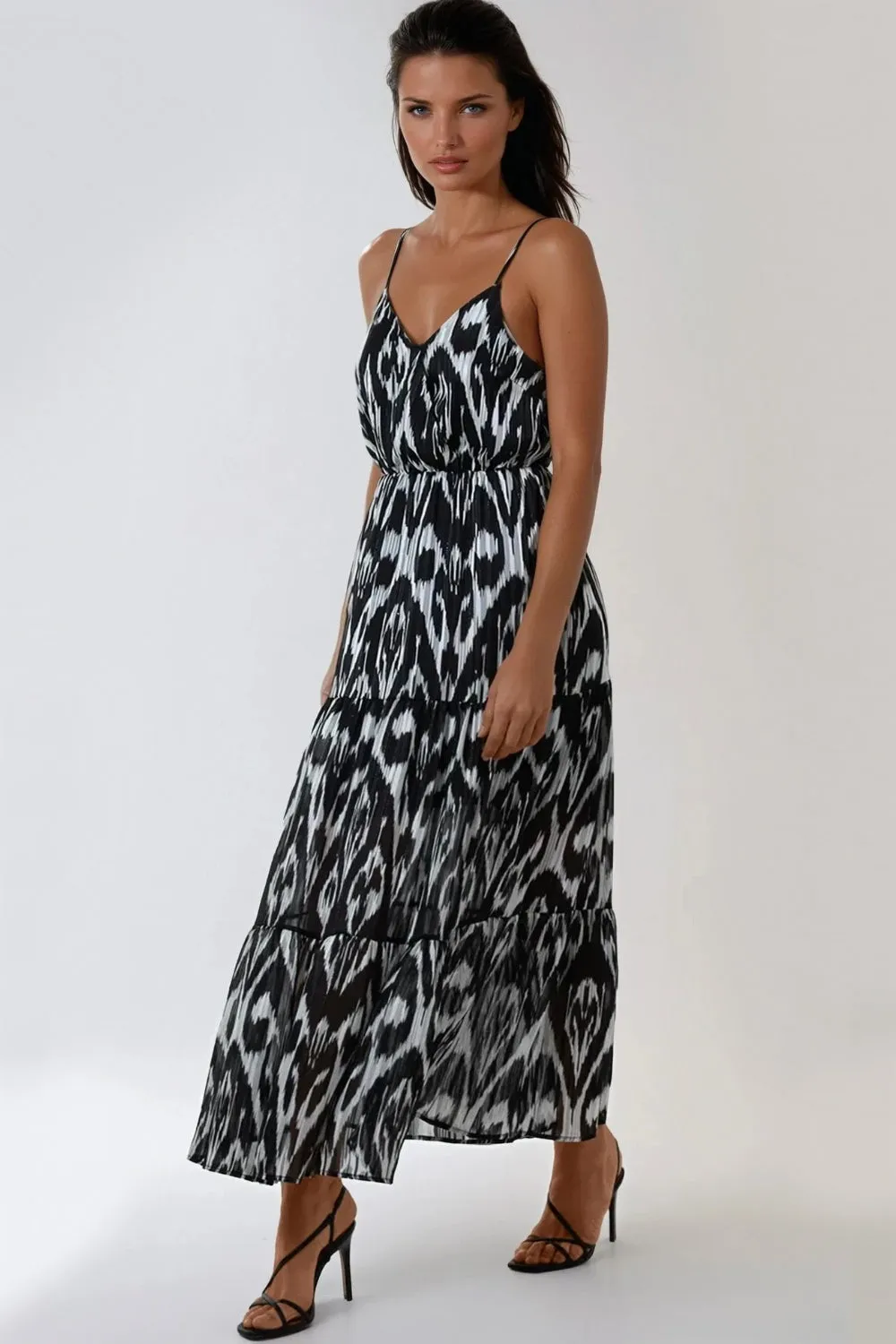 Aftershock London Black Strappy Wrap Maxi Dress