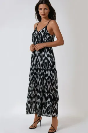 Aftershock London Black Strappy Wrap Maxi Dress