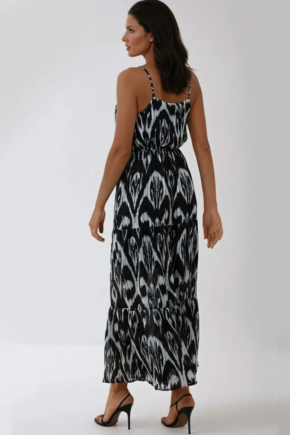 Aftershock London Black Strappy Wrap Maxi Dress