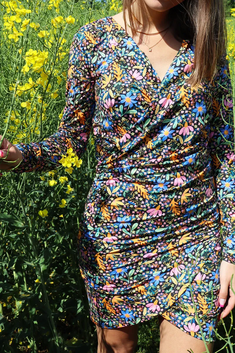 Alma Ls Wrap Dress | Flower Forrest | Kjole fra Liberté