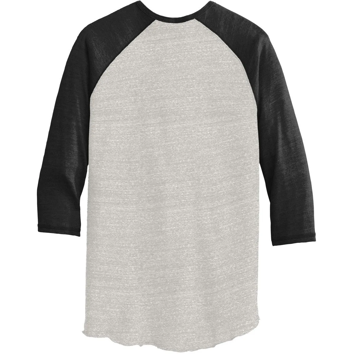 Alternative Apparel Men's Oatmeal/Black Eco-Jersey 3/4-Sleeve Raglan Henley