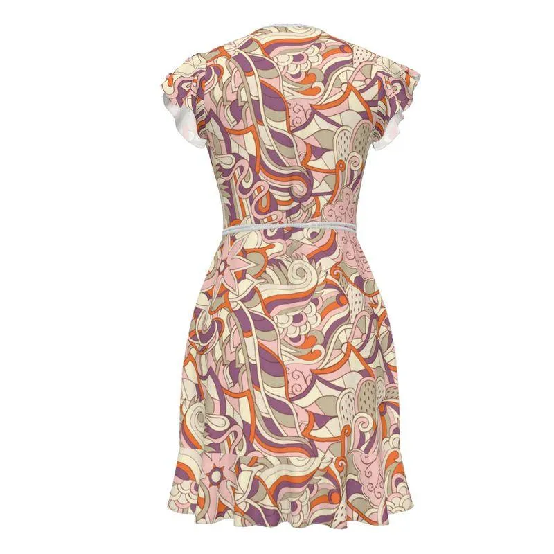 Amai Flounce Wrap Dress