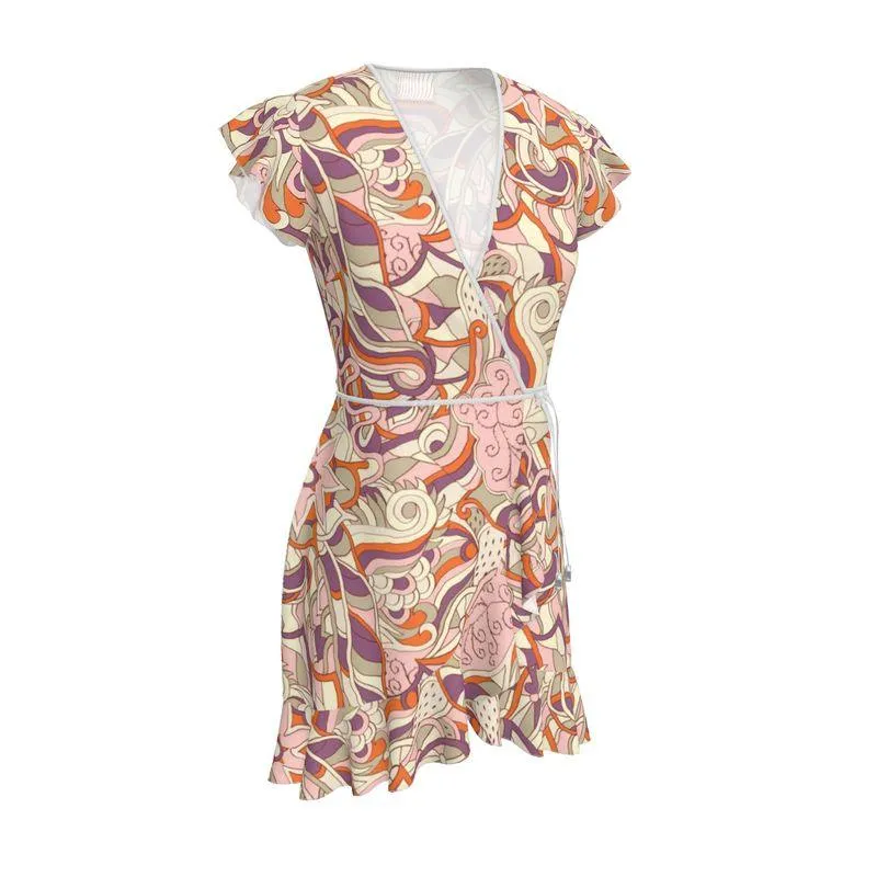 Amai Flounce Wrap Dress