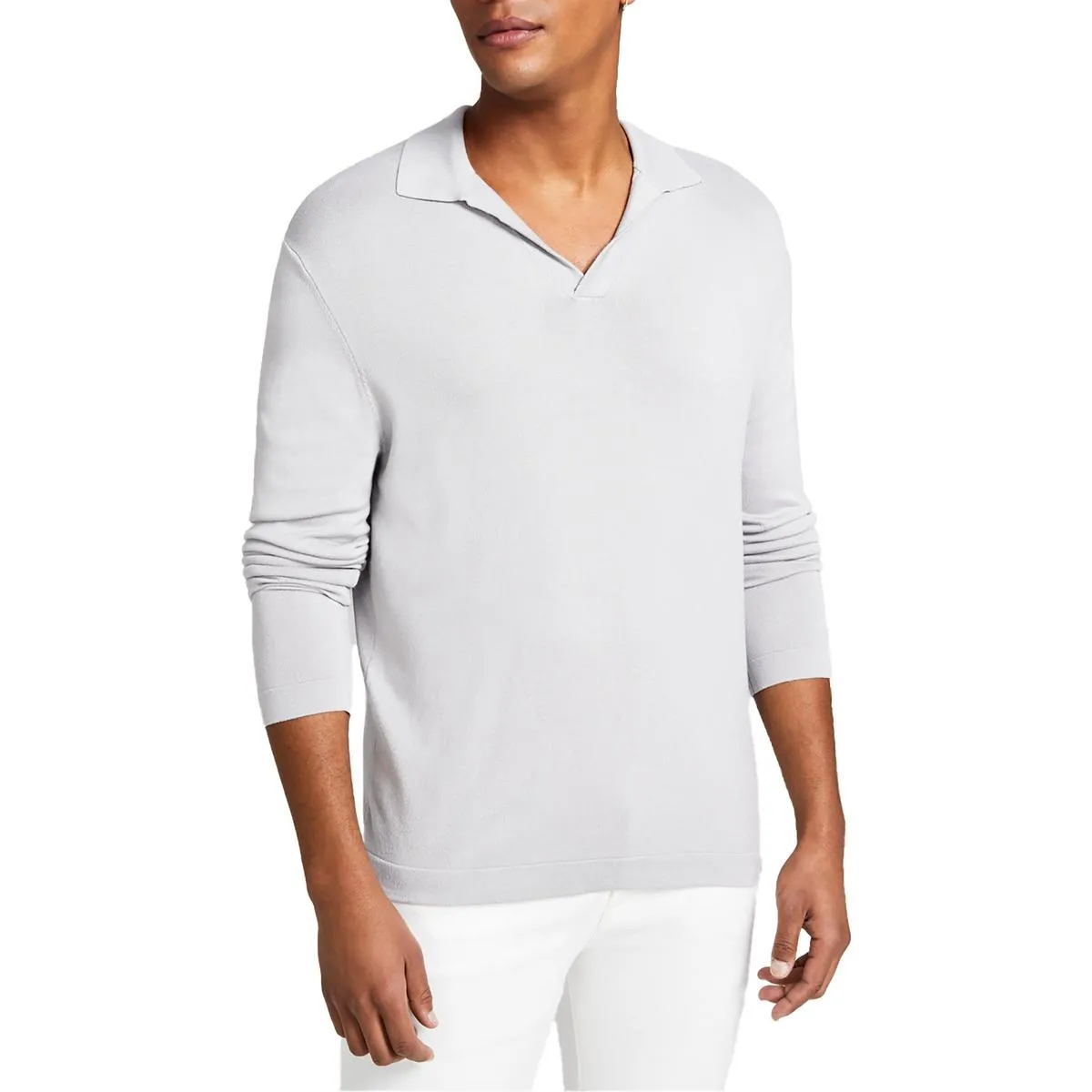 And Now This Mens Split Neck Long Sleeve Henley Shirt