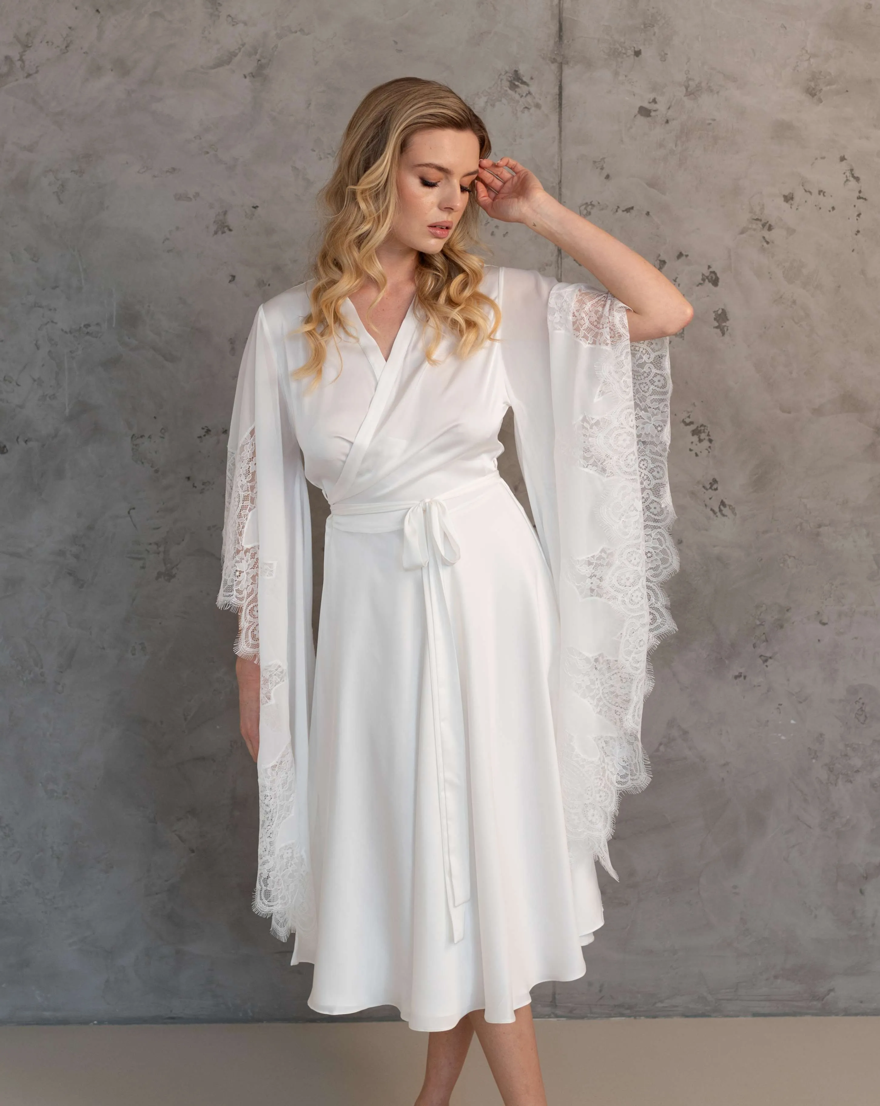 Angel White Lace Dress Long Sleeve