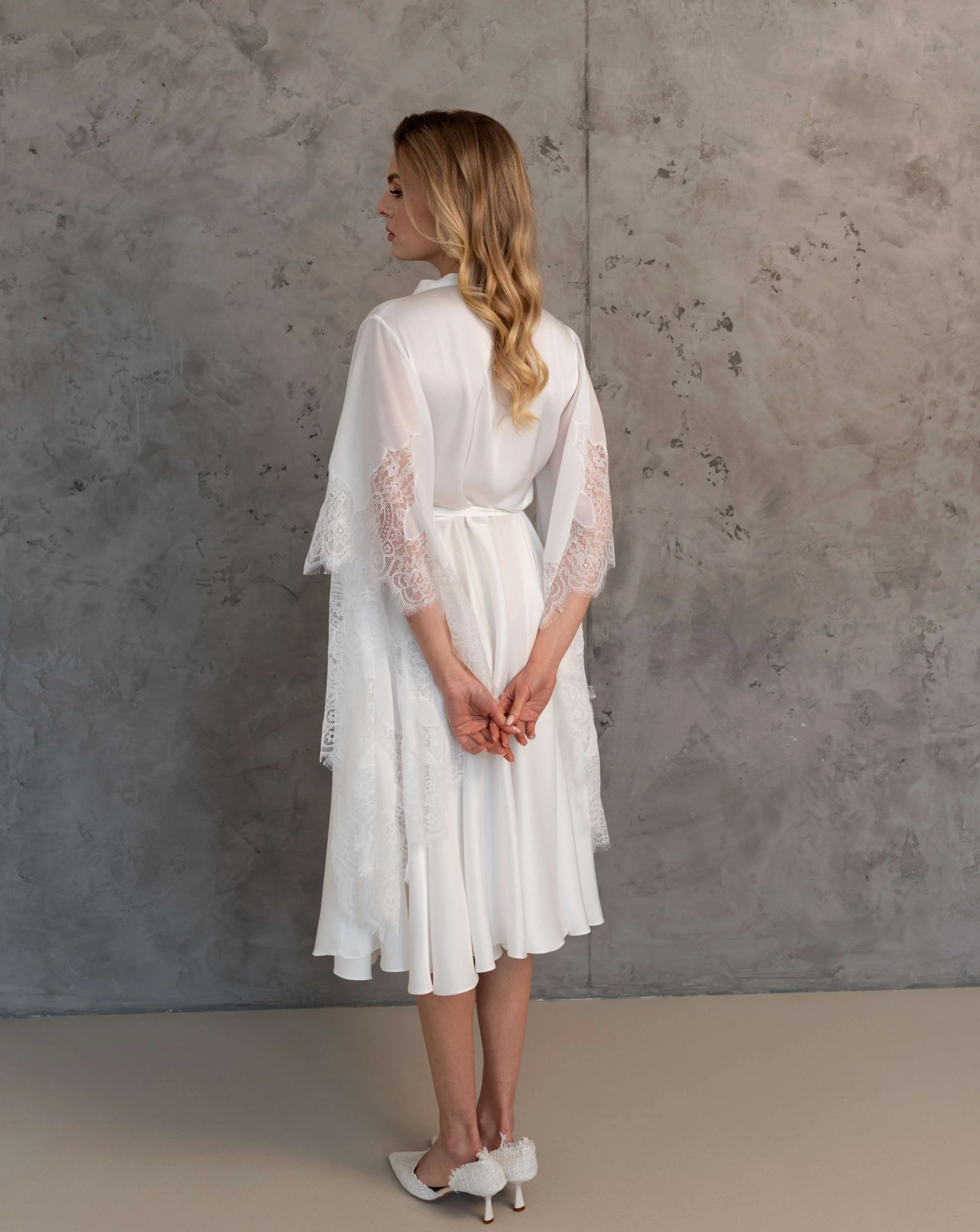 Angel White Lace Dress Long Sleeve