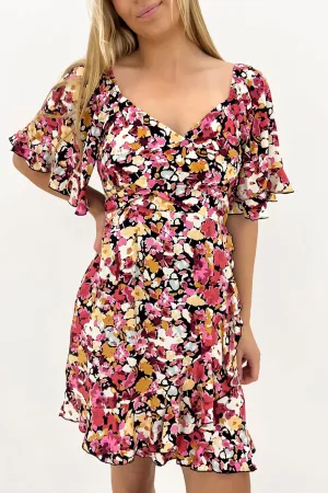 Arabella Mini Dress Flower Print