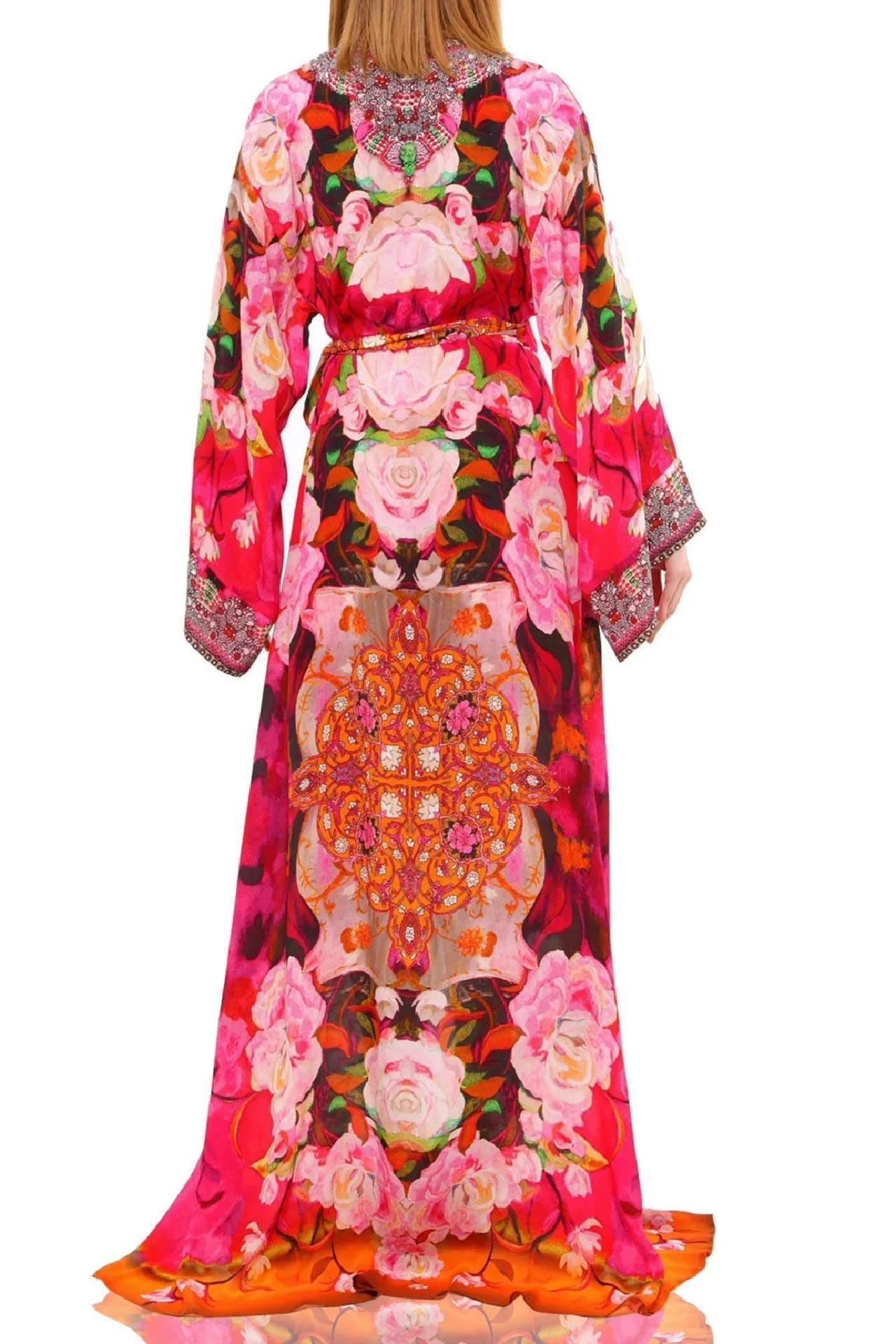 As Seen On Kyle Richards Pink Long Wrap Dress