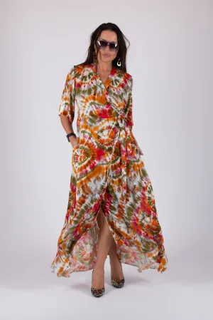 ASTRID Multicolour Tai Day Wrap Dress