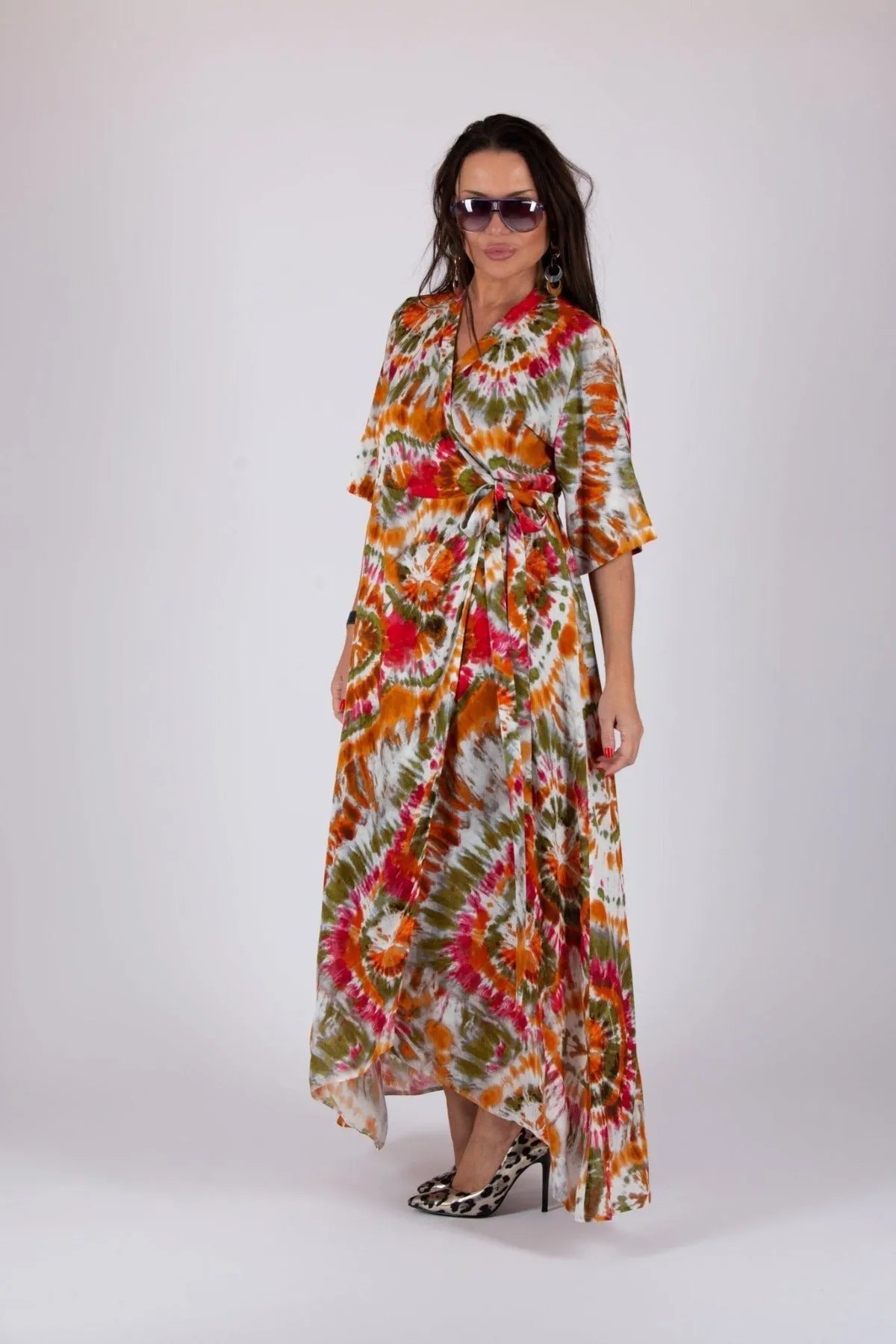 ASTRID Multicolour Tai Day Wrap Dress