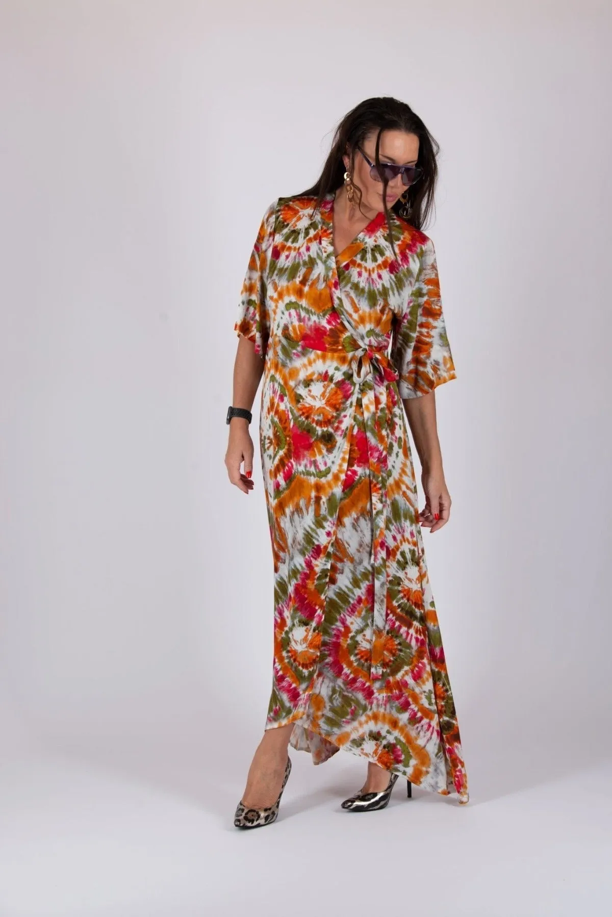 ASTRID Multicolour Tai Day Wrap Dress