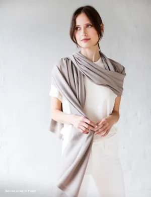 Australian Superfine Merino Wrap - Fawn