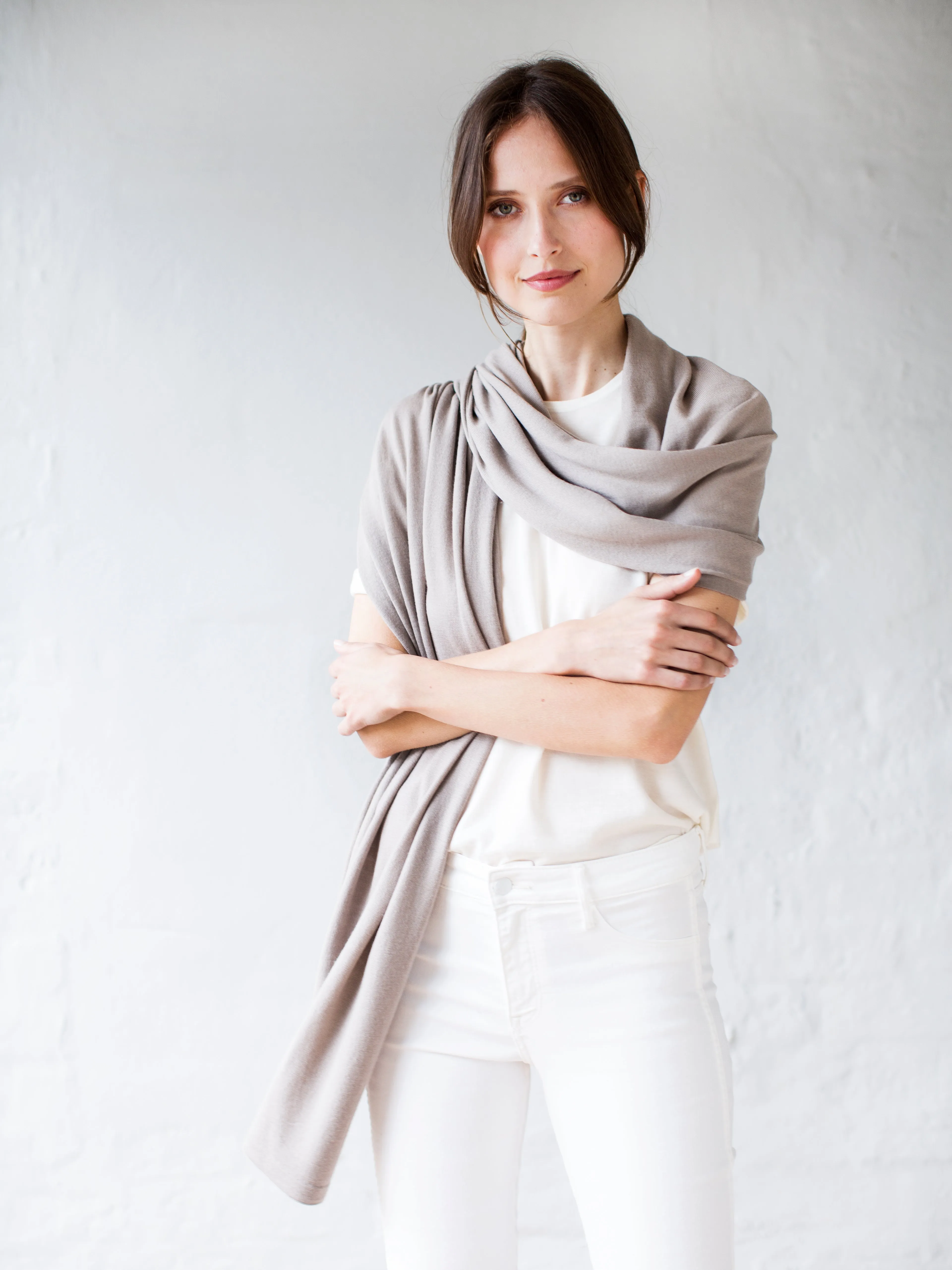 Australian Superfine Merino Wrap - Fawn