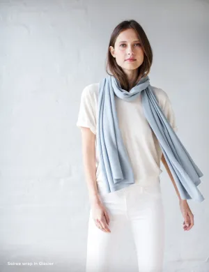 Australian Superfine Merino Wrap - Glacier