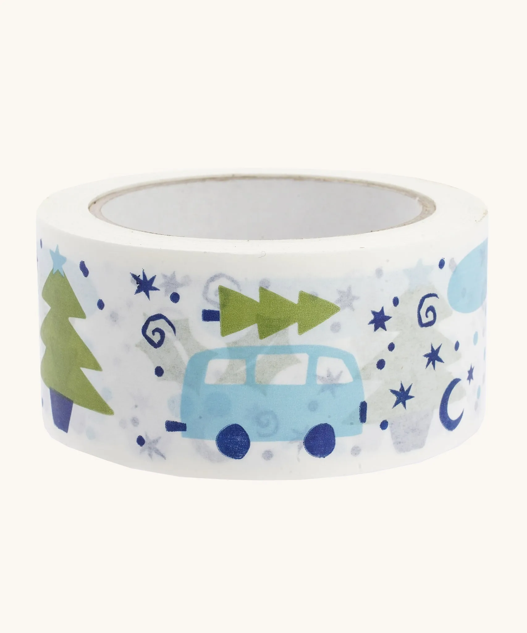 Babipur Wide Eco Paper Tape - ﻿Christmas Camper Van