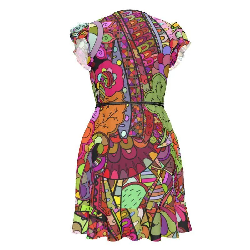 Betsu Flounce Wrap Dress