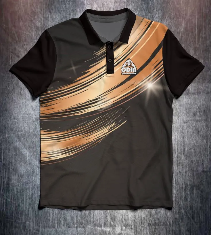 Black Gold wave design shirt