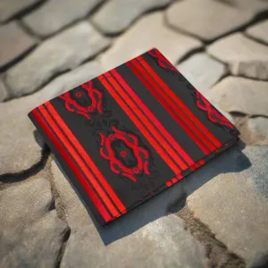 Black Red Scarab Pocket Square