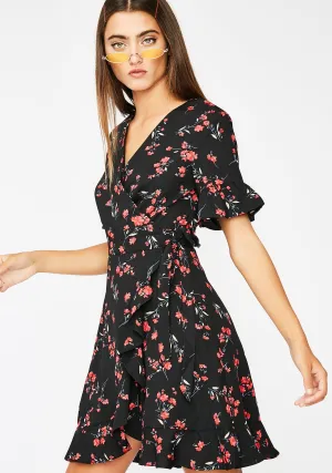 Blooming Babe Wrap Dress