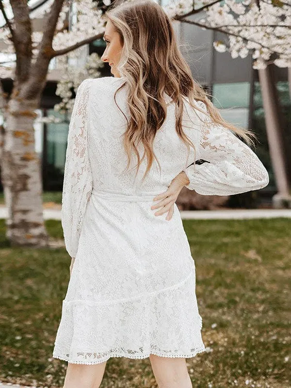 Bohemian Lace Wrap Dress