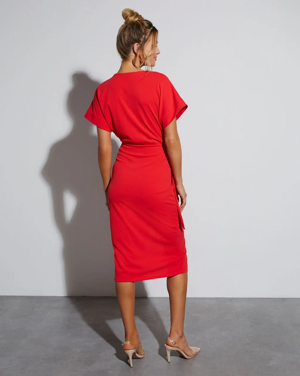 Bold Move Wrap Midi Dress