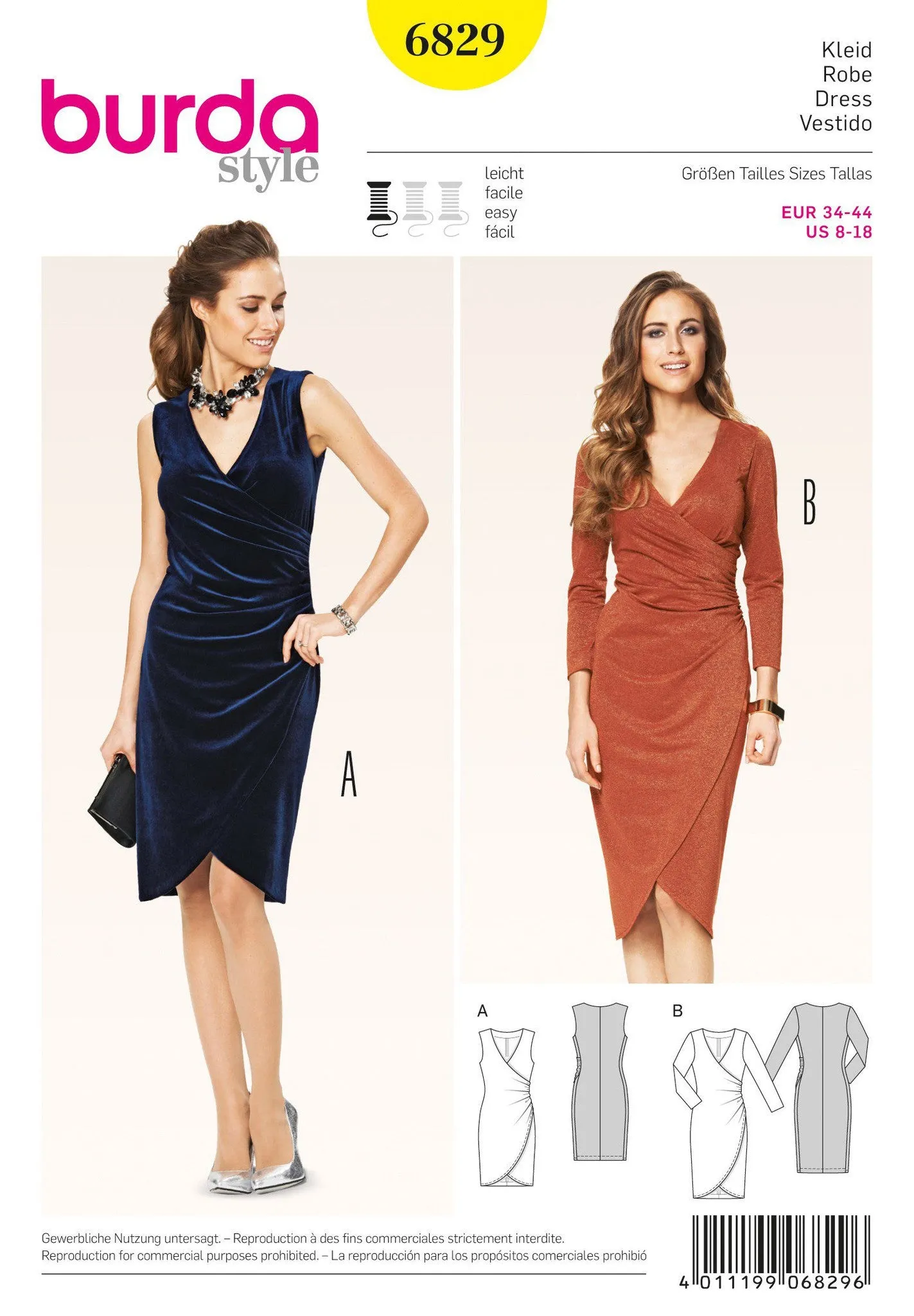 Burda BD6829 Misses Dress Pattern