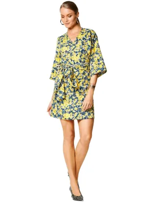 Burda Pattern 6207  Wrap Dress with Tie Bands – 
Hem and Neckline Flounces