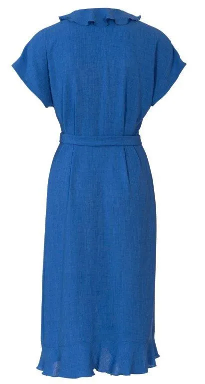 Burda Pattern 6207  Wrap Dress with Tie Bands – 
Hem and Neckline Flounces