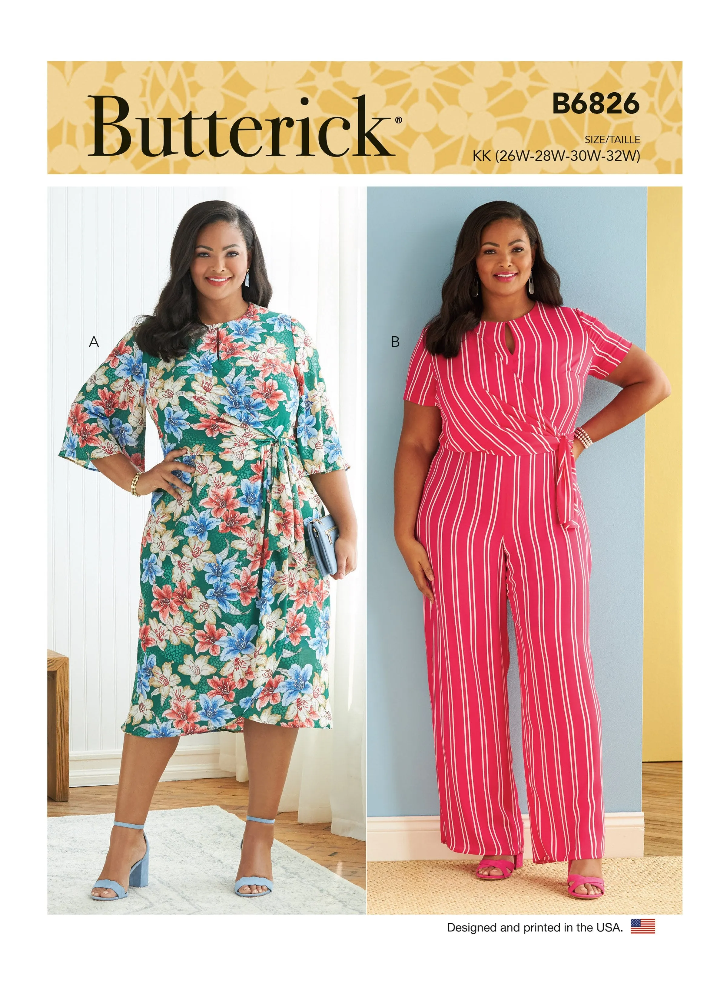 Butterick 6826 Women's Dress and Jumpsuit Pattern