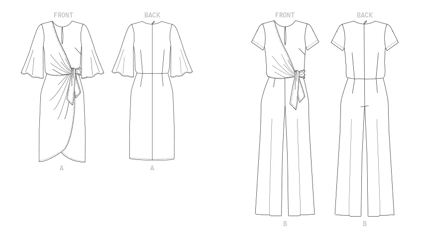 Butterick 6826 Women's Dress and Jumpsuit Pattern