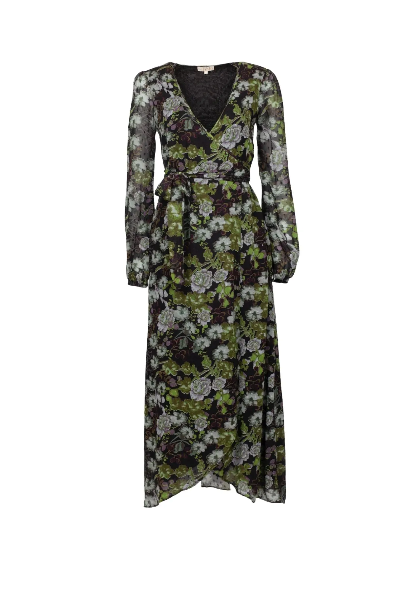 BYTIMO - Green Garden Delicate Wrap Dress