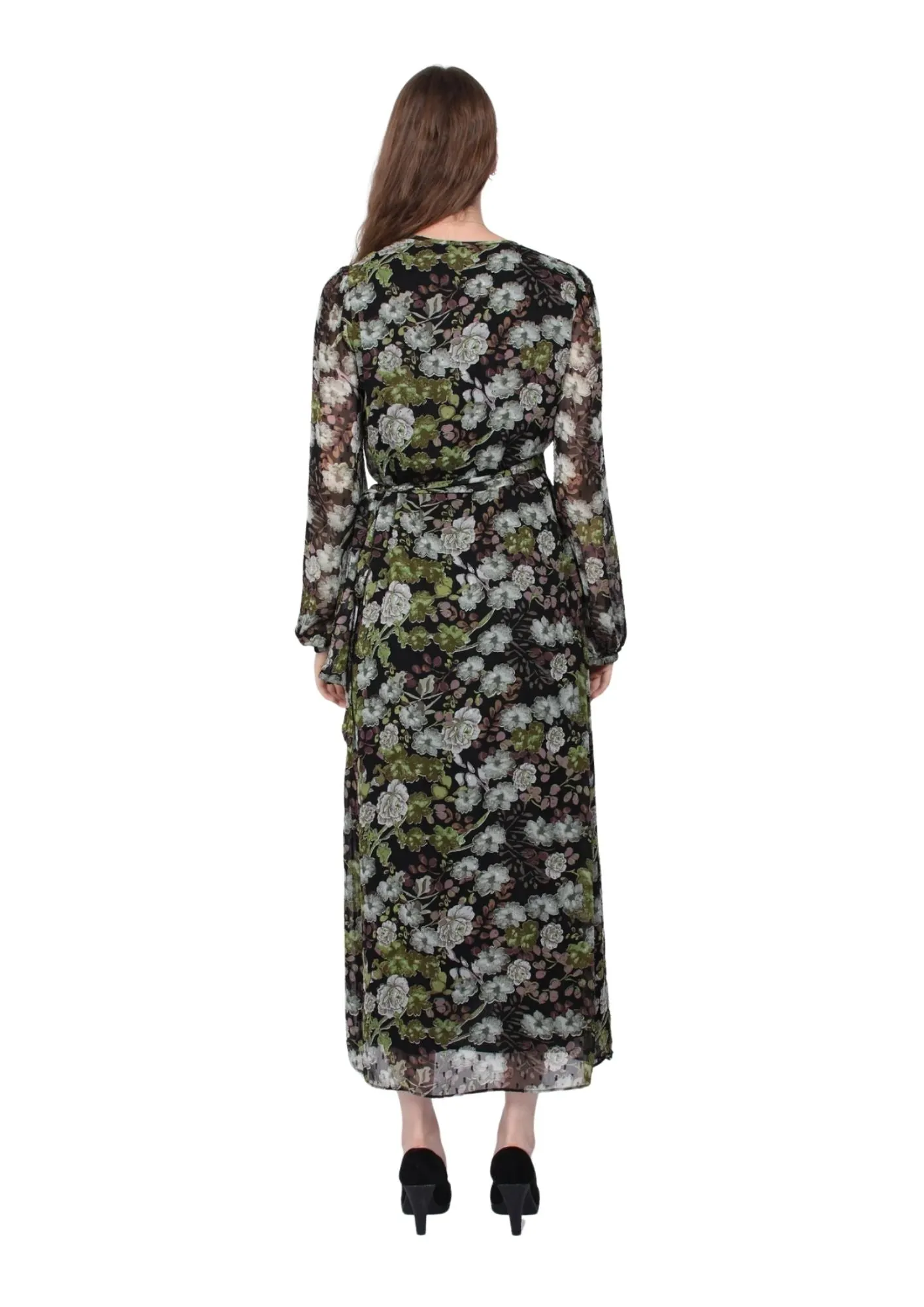 BYTIMO - Green Garden Delicate Wrap Dress