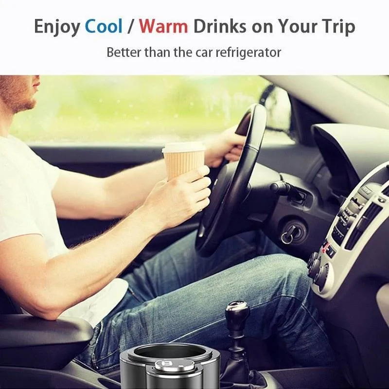 Car Heating Cooling Cup for Coffee Holder Smart 2 in 1  Travel Mini Car Refrigerator