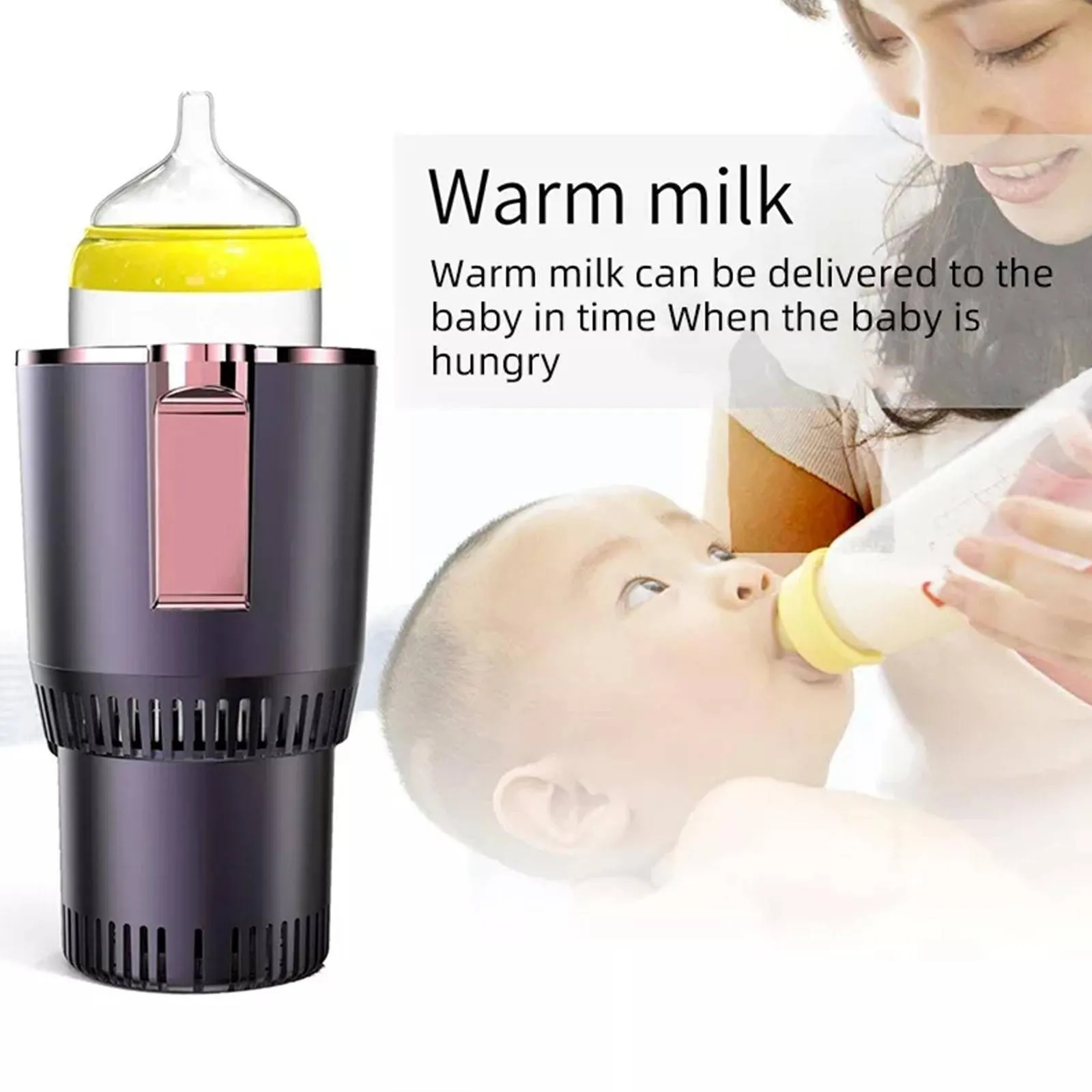 Car Heating Water Cup Car Coffee Warmer Beverage Temperature Display