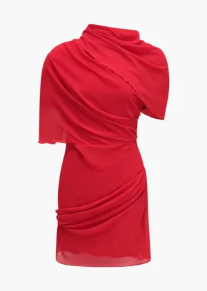 Carey Asymmetrical Design Wrap Dress