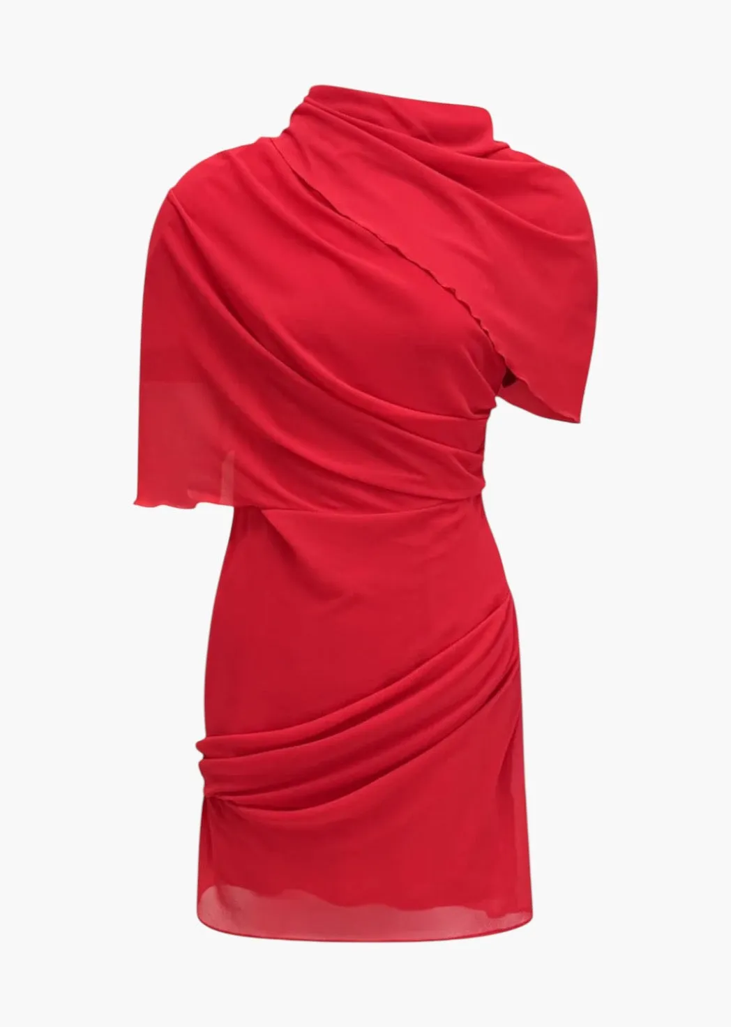 Carey Asymmetrical Design Wrap Dress