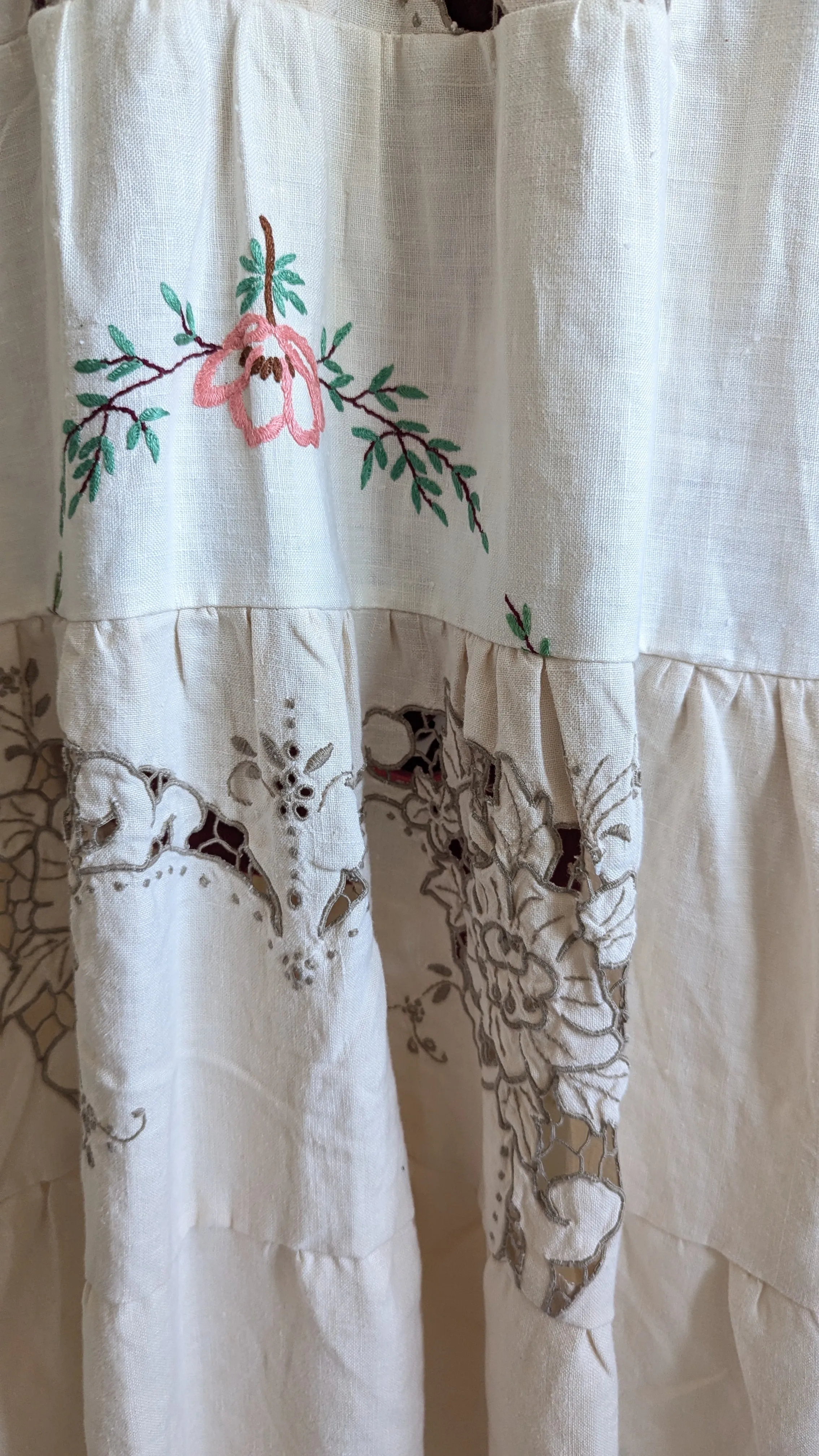 Carrie Dress - One of a Kind Upcycled & Vintage Cotton & Linen  Size 2X/3X #CAR18