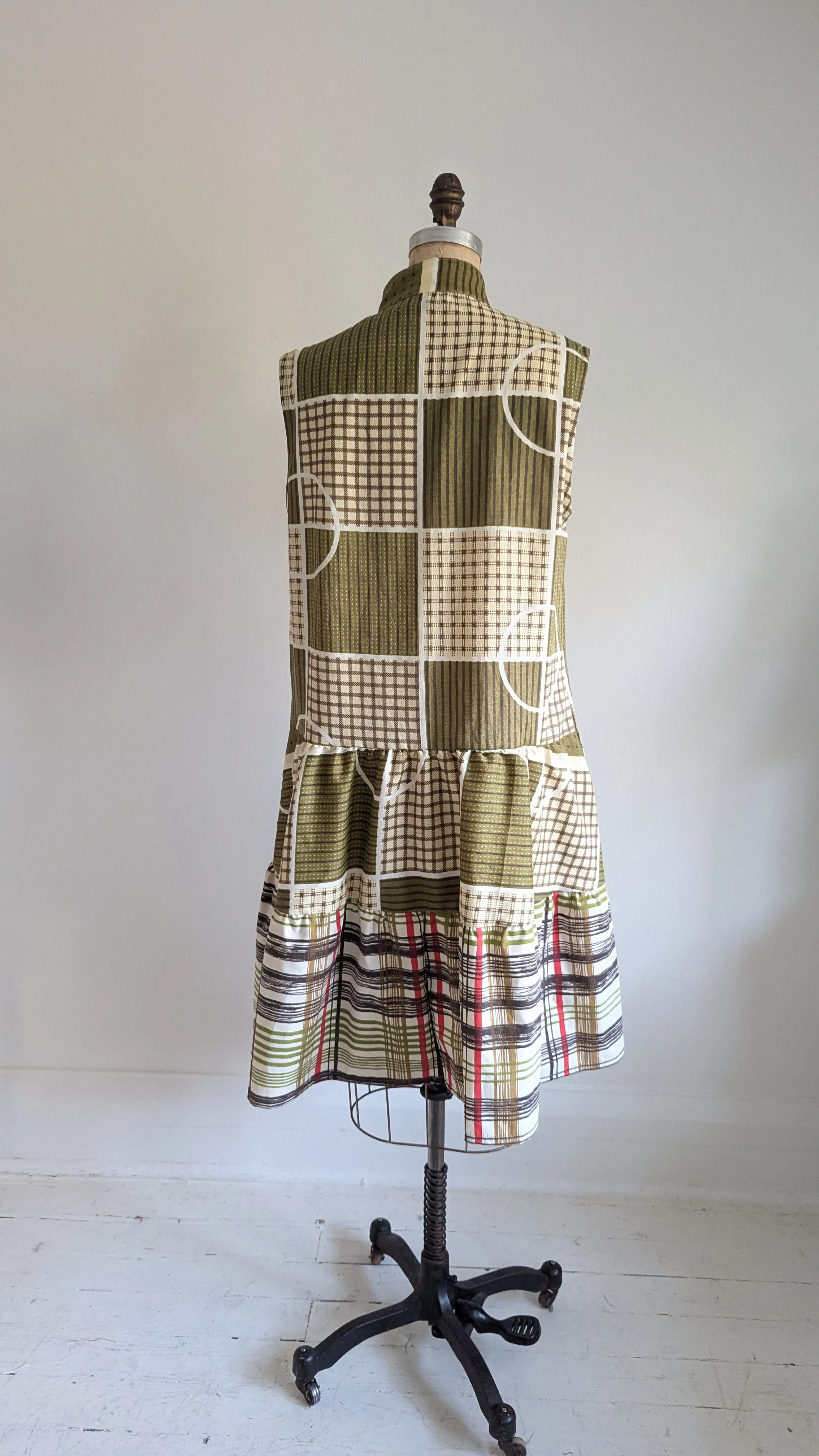 Carrie Dress - One of a Kind Upcycled & Vintage Textiles Size L/XL #CAR15