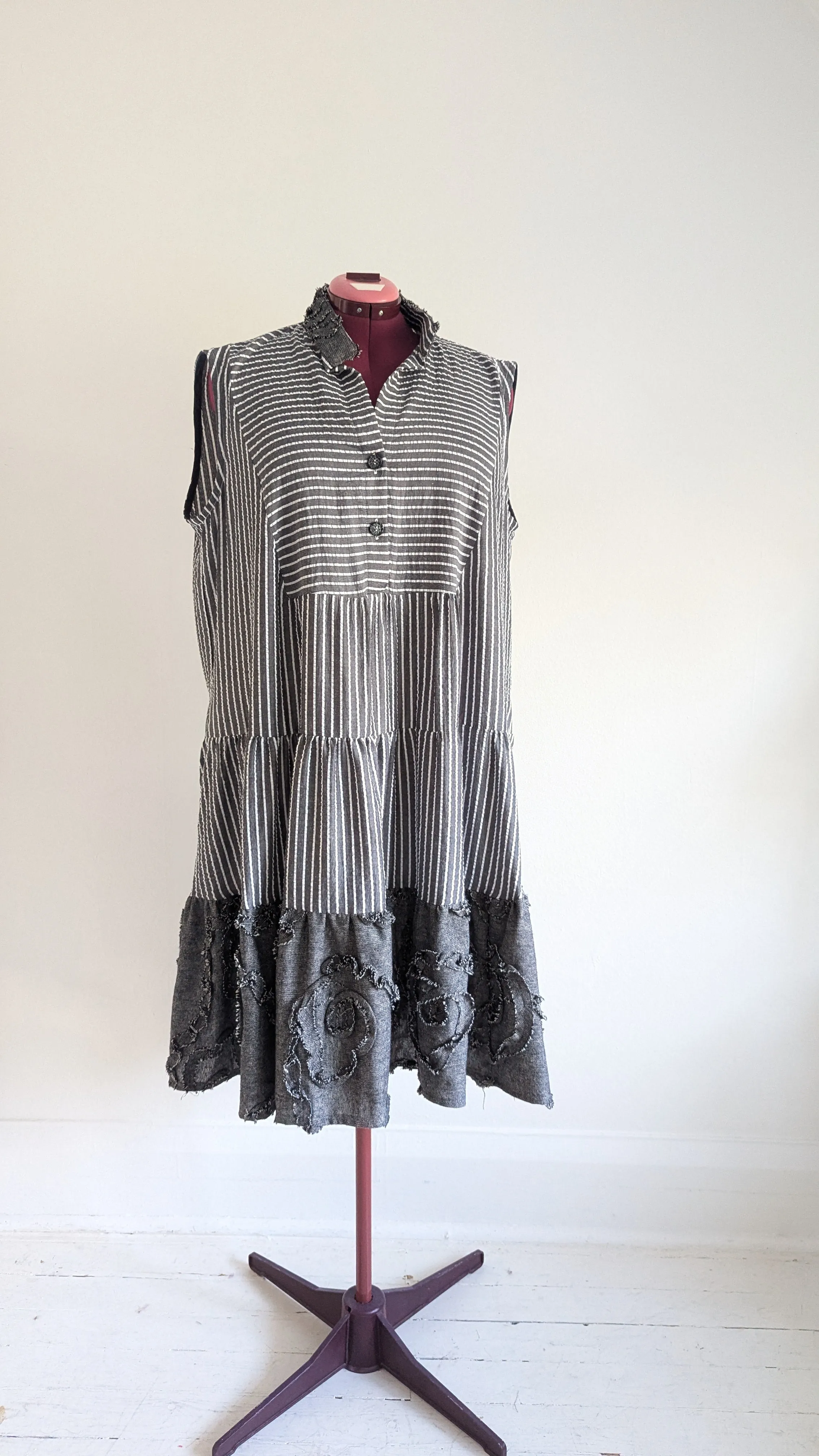 Carrie Dress - One of a Kind Vintage Textiles Size 2X/3X #CAR13