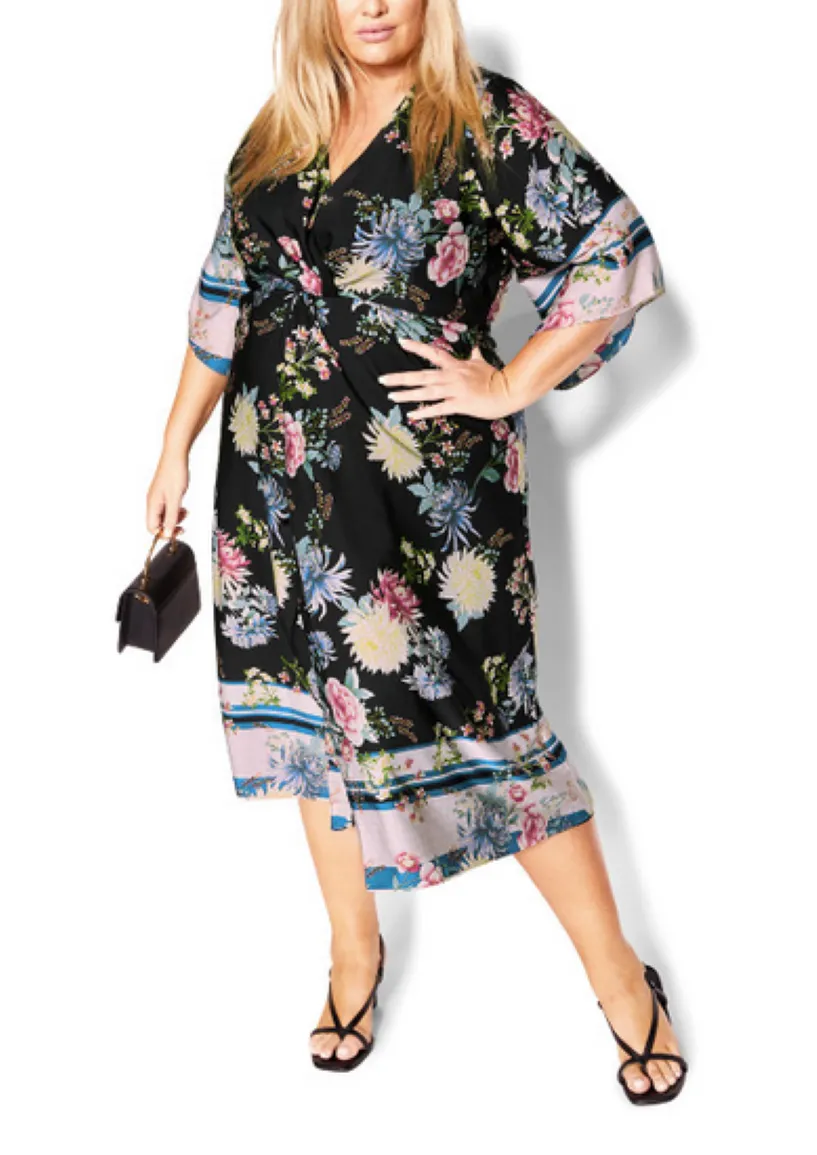 CITY CHIC Plus Size Trendy Linda Wrap Dress