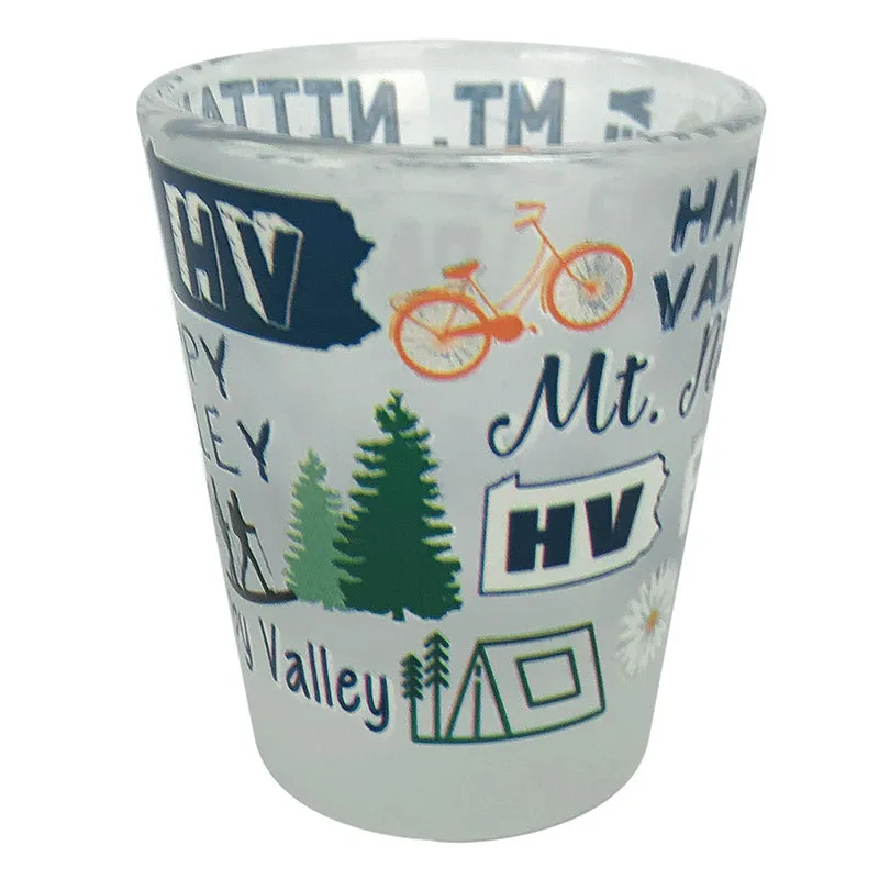 Color Wrap Happy Valley PA Shot Glass