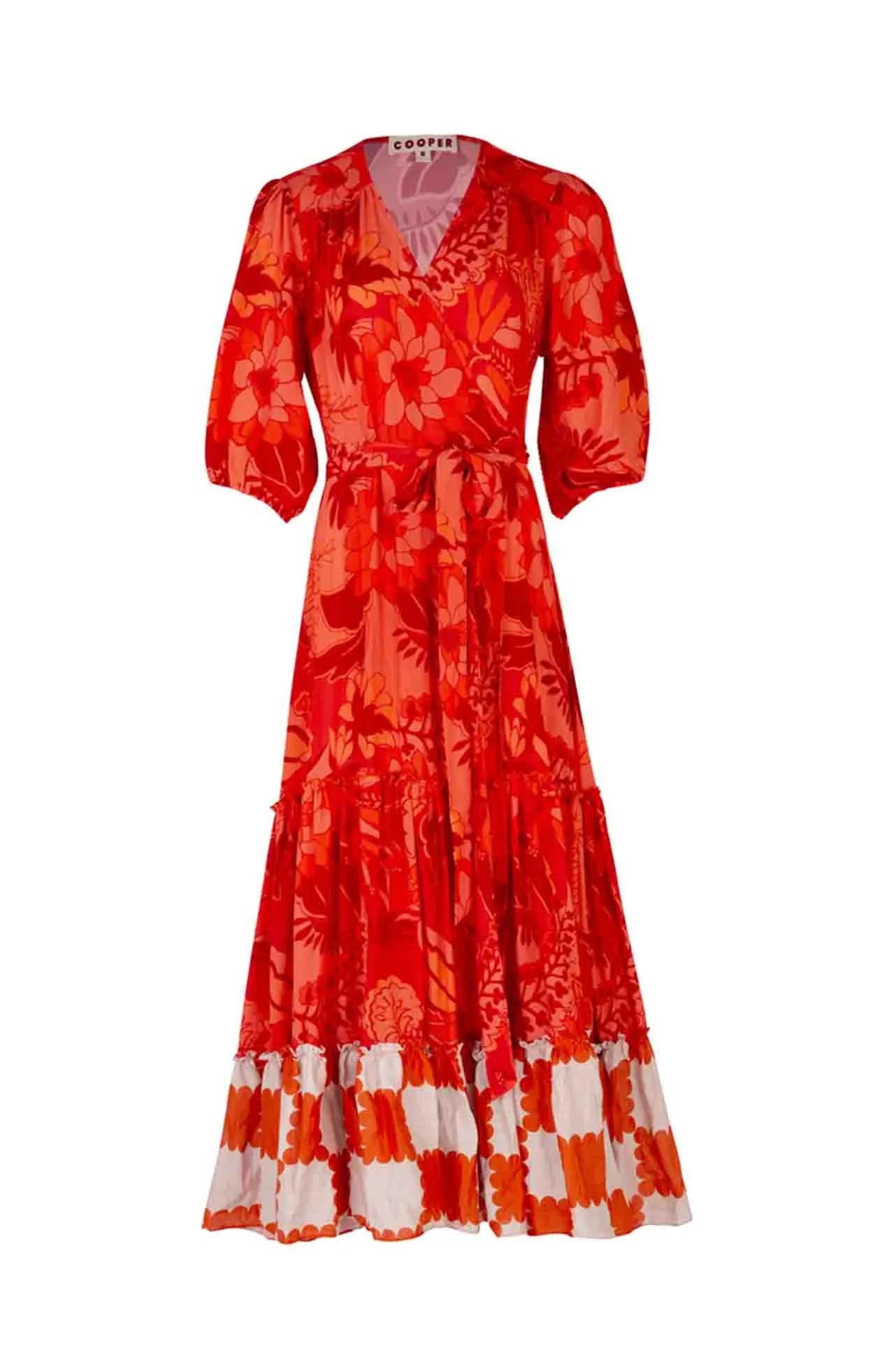 Cooper - Its A Coral Floral Wrap It Up Dress