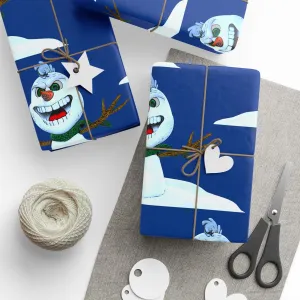 Crazy Snowman Wrapping Paper