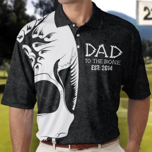 Dad To The Bone - Personalized 3D All Over Printed Polo Shirt