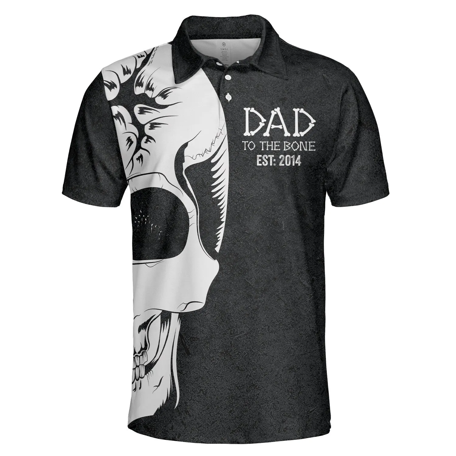 Dad To The Bone - Personalized 3D All Over Printed Polo Shirt