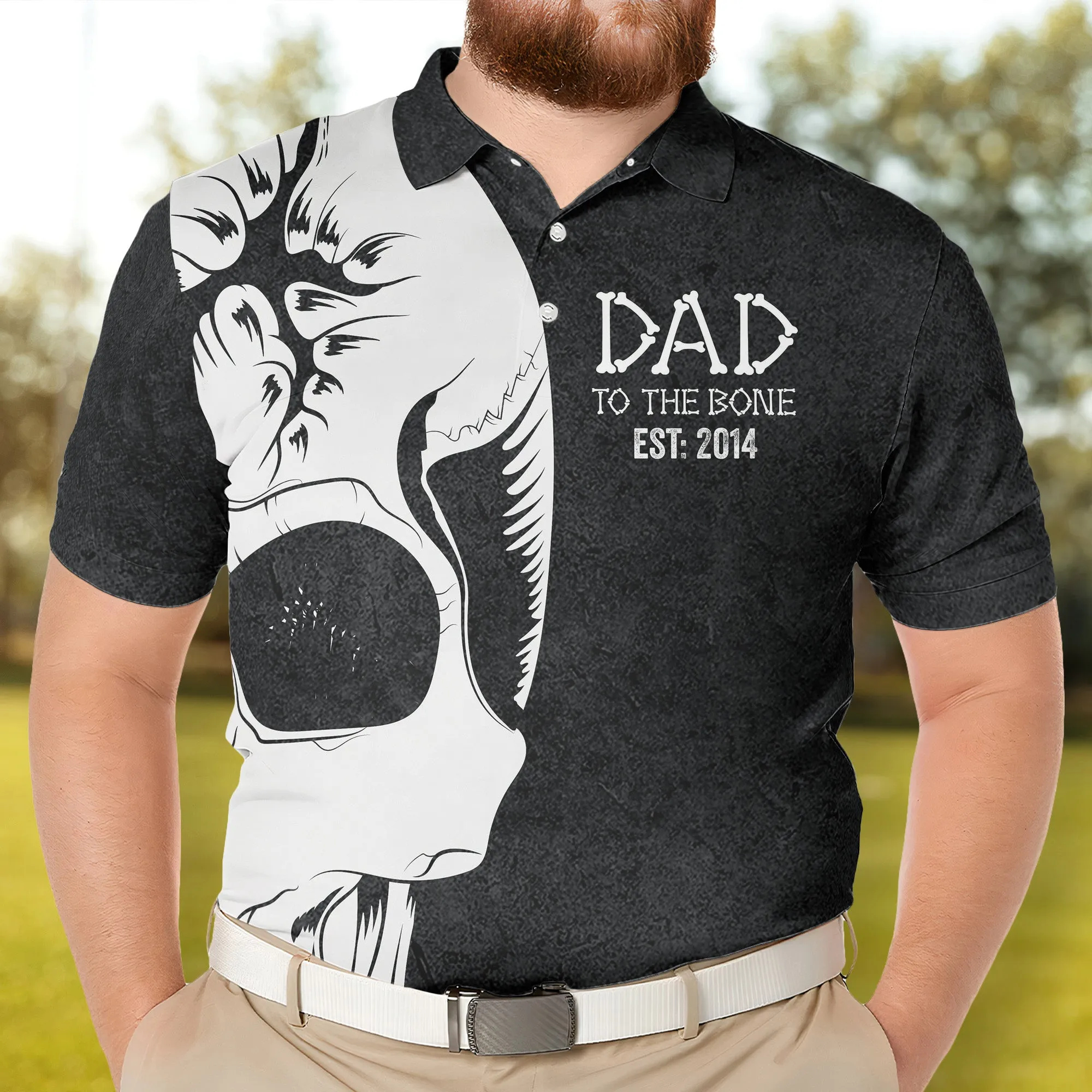 Dad To The Bone - Personalized 3D All Over Printed Polo Shirt